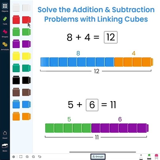 Addition and Subtraction with Linking Cubes