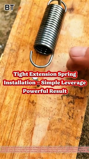 Tight Extension Spring Installation – Simple Leverage, Powerful Result.