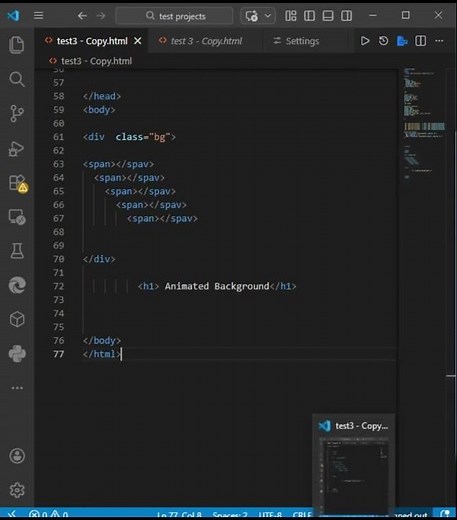 Create an Animated Background Using Only CSS 🔥 #Shorts