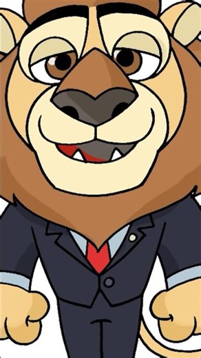 Drawing Mayor Lionheart Zootopia #shorts