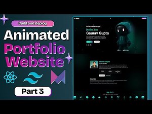 Animated Portfolio website using React JS, Tailwind CSS and Framer Motion | Part 3 | in Hindi |