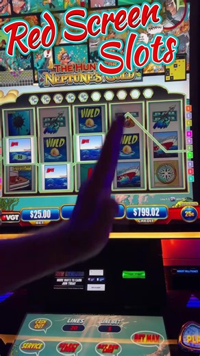 Choctaw Casino- Neptunes Gold Red Screen Slot #shorts #slots