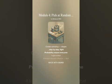 Pick at Random — Probability Sampling Methods | COM 382 Study Song (lyric video only)