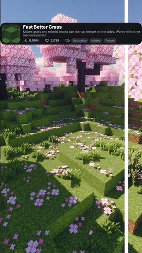 Minecraft: Continuity Mod + Connected Rocks & Fast Better Grass Review 🌿🔥#minecraft #resourcepack