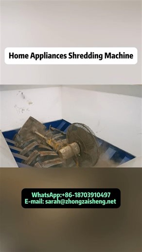 Double shaft shredder shredding scrap home appliances | Factory test site