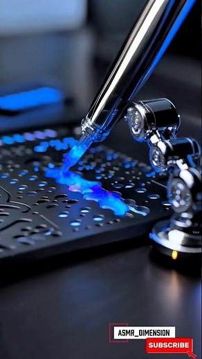 Robot ASMR: Filling a Circuit Board with NEBULA Fluid (Galaxy Inject) 🌠