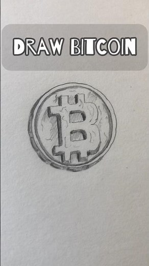 Drawing the Bitcoin Coin: Crypto Art ✍️ #Shorts #how to draw #easy drawing #money