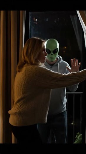 Scary Alien Balcony Prank Gone Wrong 😂 #shorts #scare