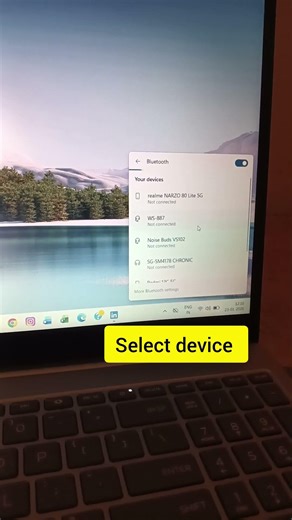 connect Bluetooth or earbuds to laptop or PC 👆❤️‍🔥 #shortsfeed #smartphone #laptop #trrndingshorts