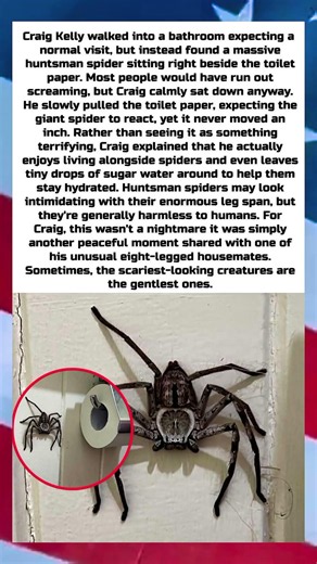 Man Finds Giant Spider Beside Toilet 😱🕷️