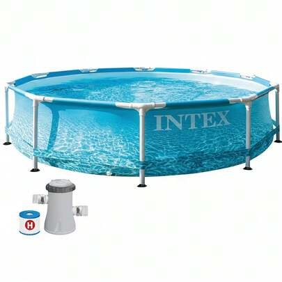 Intex 10 Ft X 30-Inch Beachside Metal Frame Pool Set | SHEIN