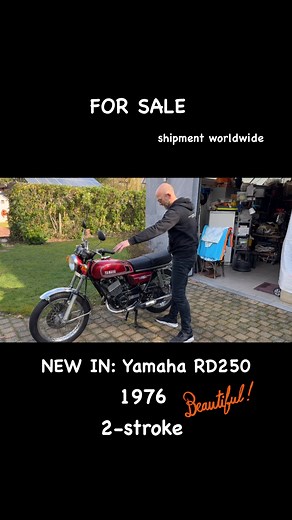 4.6K views · 696 reactions | JUST ARRIVED AND FOR SALE Yamaha RD250 air Cooled 1976. Interested? Contact me for more information and price. Shipment worldwide. #2strokelovers #2strokelife #2strokepower #2stroke #2strokesonly #2strokes #2strokesyndicate #2stroketuesday #2stroketuesday #2strokemafia #yamaha2stroke #rd250 #yamahard250twostroke | Vintage Motorcycles | Facebook