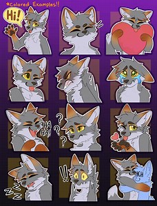 Digital Canine Furry Emote/sticker Bases (pack 1) - Etsy