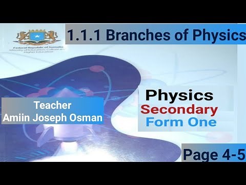 1.1.1 Branches of Physics