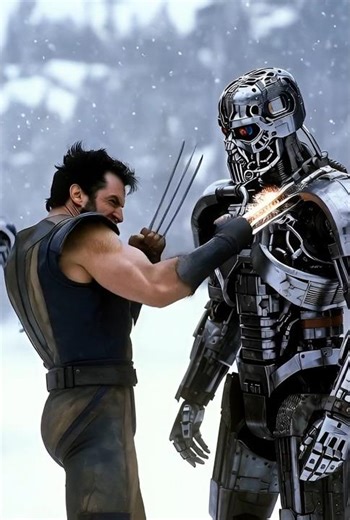 Wolverine vs Terminator #wolverine #terminator #ai