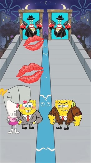 Game Mafia Boss Spongebob VS Spongebob Star #shorts #funny #gaming #trend