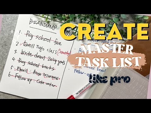 Task Management System | How to do Braindump & Create Master Task list like a Pro