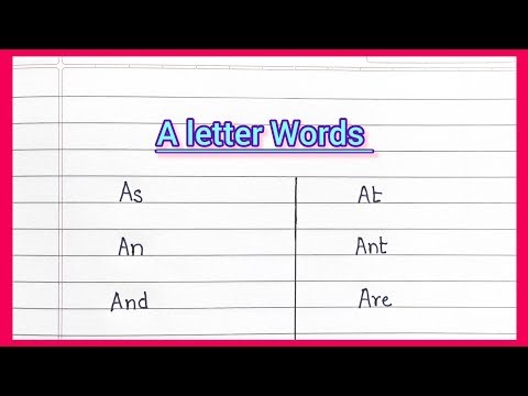 A Letter Words | Words that start with the letter A | words of A | A words 