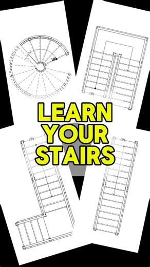 Dory Azar on Instagram: "Here are the 4 basic stair layouts you need to know! I approached this from a residential perspective, but these are common in commercial stair applications too, less so for the curved stairs though. These were modelled in @autodeskrevit #doryazararchitect #revit #architecture #stairs #homedesign"