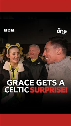 After completing her BBC Children in Need challenge, our Challenge Squad member Grace receives a very special surprise courtesy of her favourite football club Celtic FC 🙌💚 Over to you, Brendan Rodgers and Scott Brown… #TheOneShow #iPlayer | The One Show