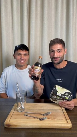 His first EVER root beer float 🤯😂 ‪@Kay‬