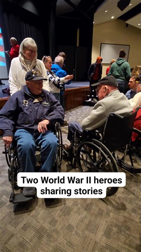 Two World War II heroes sharing stories. #ww2 #wwii #WWIIVeterans #Veterans #dday | Walk Among Heroes