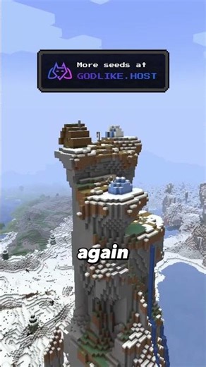 CRAZIEST SKY snowy village in the top of a mountain in MINECRAFT