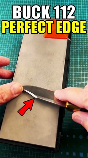 👀Is this the best way to sharpen a Buck 112? #edc #sharpener🔪