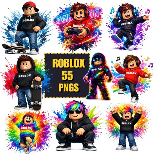 Roblox Gamer, Boy PNG Bundle, Character Clipart Roblox Inspired, Stickers (digital Download) - Etsy
