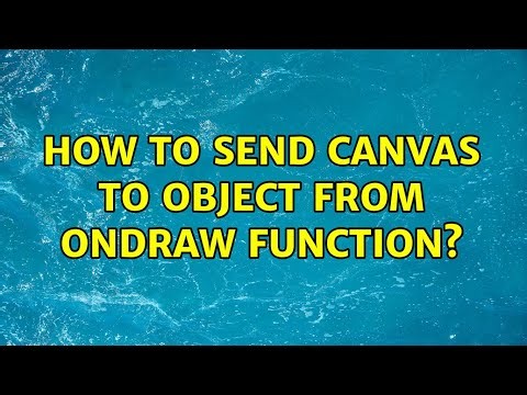 How to send Canvas to object from onDraw function?
