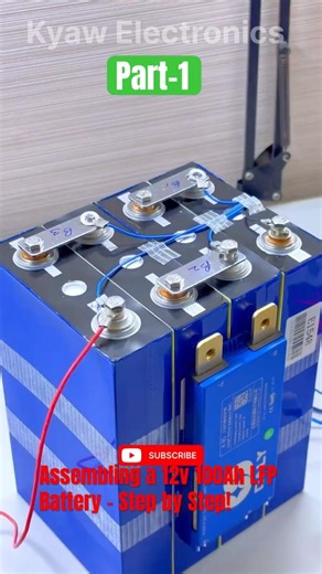 Assembling a 12v 100Ah LFP Battery - Step by Step! #circuitprotection #electrical #lifepo4