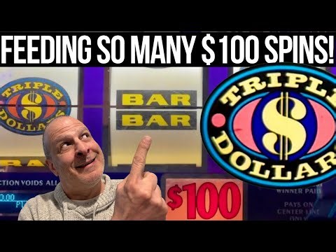 I Went ABSOLUTELY NUTS Feeding The $100 Slots Today Spinning Until I Won Or Hit A Bonus!