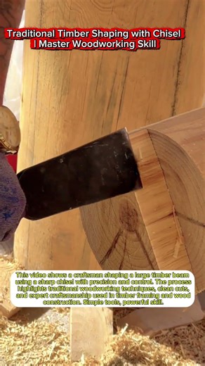 Traditional Timber Shaping with Chisel | Master Woodworking Skill