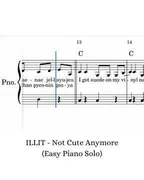 How to Play: ILLIT - Not Cute Anymore (Easy Piano Solo)