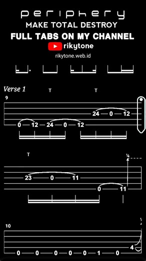 【BASS TAB】PERIPHERY - MAKE TOTAL DESTROY #shorts #basstabs #periphery
