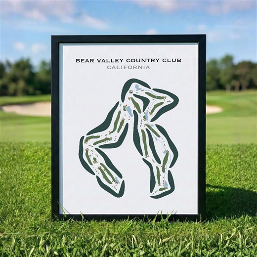 Bear Valley Country Club, CA | Golf Course Map, Golf Map, Golfer Gift for Him, Scorecard Layout, Golfer Boyfriend Gift, Art Print Decor - Etsy