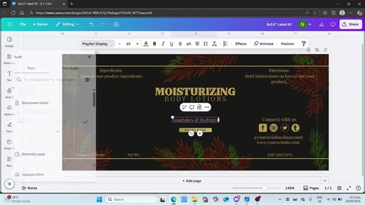 Christmas Holiday Body Label Template for Personal Care Product - Customizable Printable Label for Skincare, Lotion, Bath Bombs, Butter, Oil - Etsy