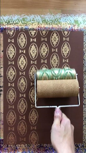 Golden Eggs as a Floral Border for Your Wall: Pattern Roller 1644 DO-gr