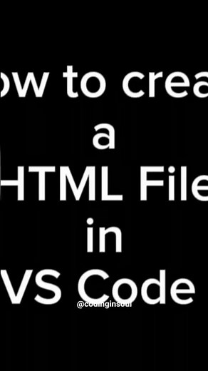 How to create a HTML File in VS Code |.#codinginsoul #coding #programmer #developer #viralshort