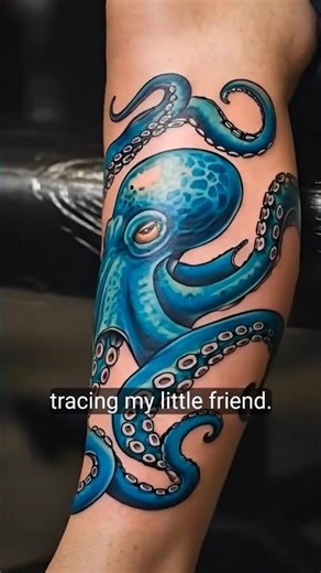 Amazing Blue Octopus Tattoo 💙 | #TattooArt