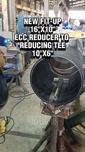 2K views · 29 reactions | New Fit-up 16"X10" ECC reducer to reducing tee 10"X6". #fabrication #piping #pipe #steel #highlights | Christopher Rejano | Facebook