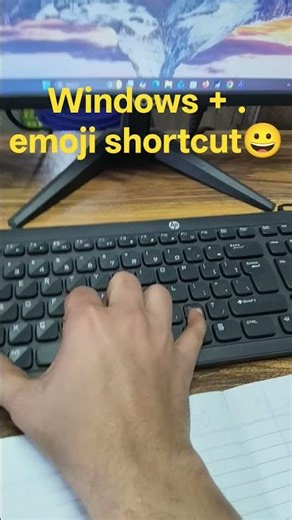 windows + . = open the emoji #computer #shortcats #key #tips