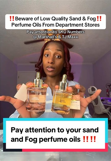 Low quality, sand and fog perfume oils are being found at department stores like Marshalls and TJ Maxx ##sandandfog##perfumeoil##marshallsfinds##tjmaxxfinds##sandandfogperfumeoil