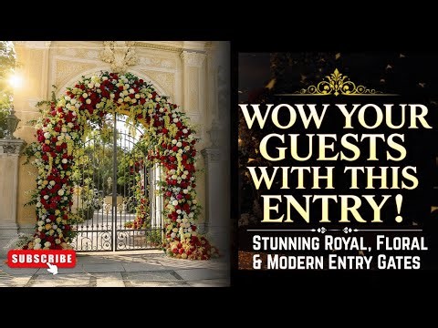 Trending Entry Gate Designs 2025 | Wedding Welcome Gate | Golden Decor