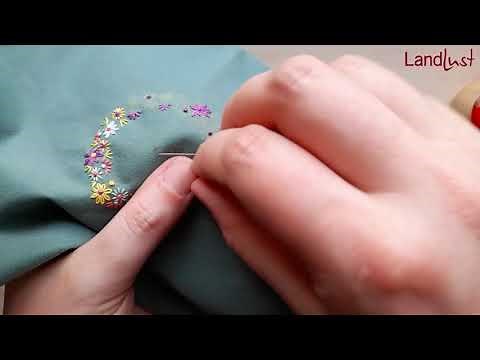 Landlust - Stickstich "Einfache Blume" | Anleitung