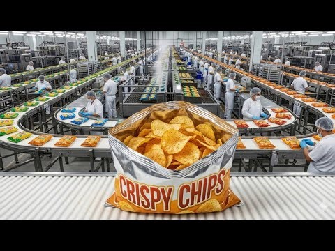 Inside the $Billion Snack Factory: From Raw Potato to Crispy Chip Bags (Full Process)