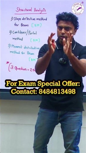 Structural Analysis Top 3 IMP Questions | 24 Marks Fix | #ytshorts #engineering