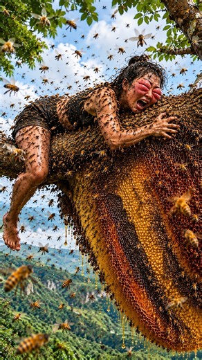 Extreme Wild Honey Hunt | Risking It All for Wild Honey 100 Meters High
