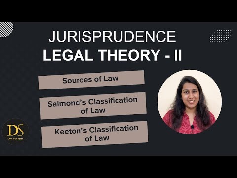 SOURCES OF LAW IN JURISPRUDENCE | SALMOND CLASSIFICATION | JURISPRUDENCE | LEGAL THEORY |LAW CLASSES