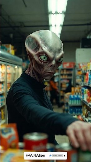 Even aliens have to go shopping 😬